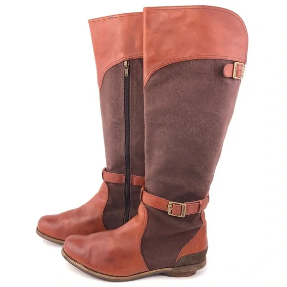 Patagonia Addie Rider Brown Leather Tall Riding Boots 9.5 - Picture 2 of 16